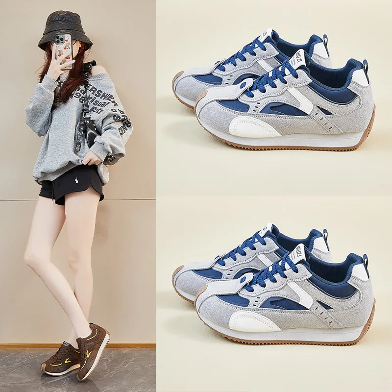 Women's Korean-style new spring student sports running casual thick-soled height-increasing sneakers