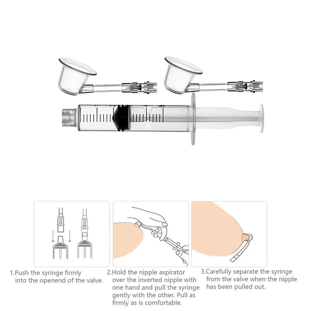 Nipple Aspirator Puller Shaper Feeding Sucking for Flat Inverted Nipples Treatment Redress Correction Niplette Attractor 2 Set - view 6