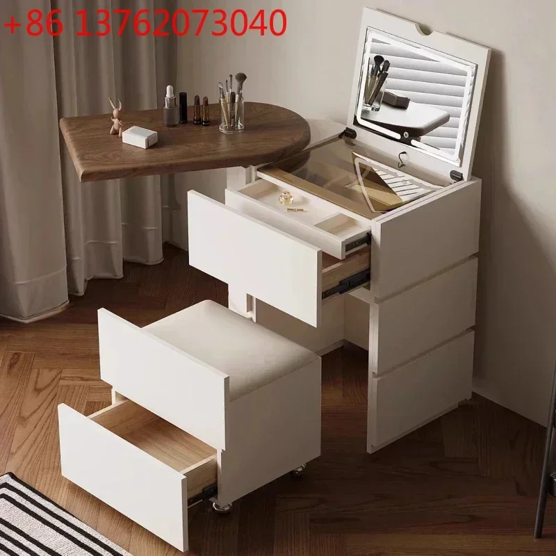 Dressing Table Multi Functional Makeup Vanities Vanity Makeup Desk Bedroom Dressers Simple Modern Light Luxury Small Clamshell