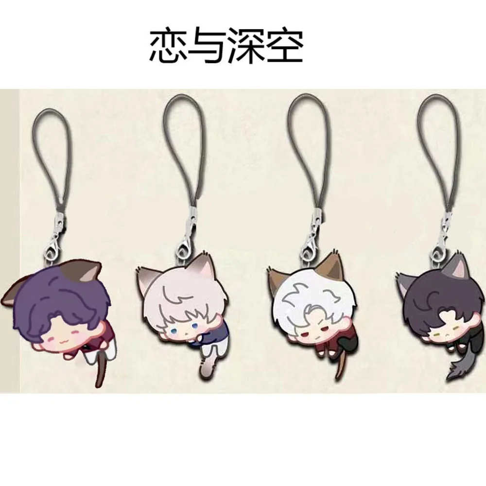 لطيف ورائع الملمس المحمول مجوهرات الحبل لعبة الحب والمساحة العميقة الاكريليك شخصية الطرفية الكرتون مطابقة