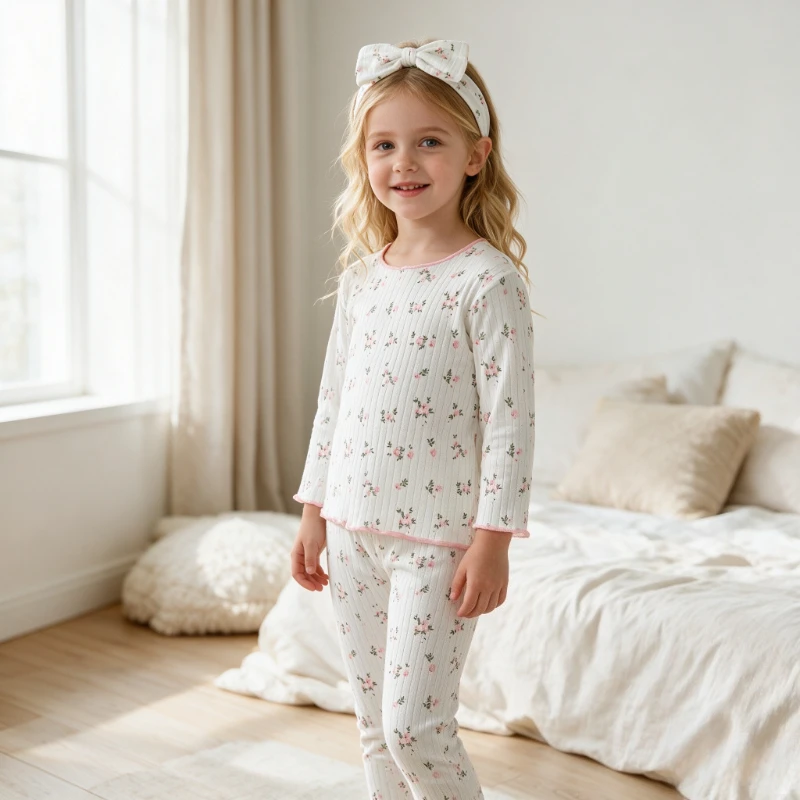 Baby Clothing For Sleep - Kinderen Slaapkleding Bloemenprint Pyjama Set 2-delige