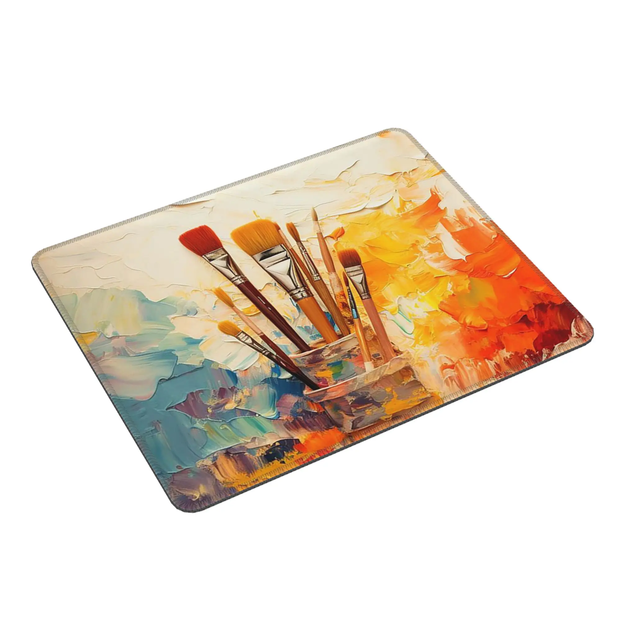 Colour Paint Brush Brushes Print Mouse Pad Computer Keyboard Mouse Mat Gaming PC Laptop Desk Mat Office Accessories Table Mats
