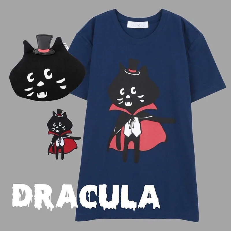 Halloween Limited Edition Cute Surprise  Summer New Arrival Casual Short Sleeve T-Shirt Unisex round Neck Travel Couple