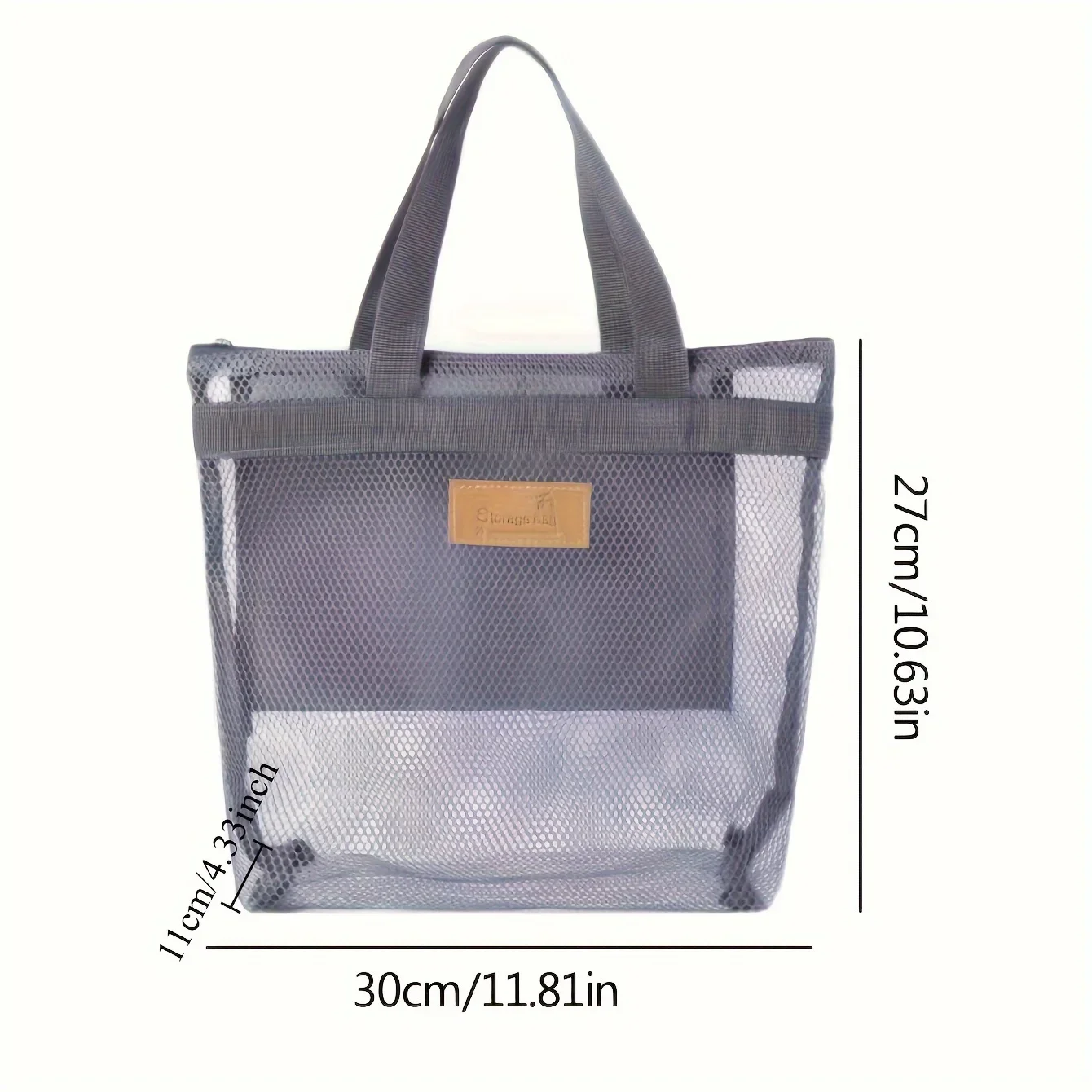 1pc Travel Beach Bag, Mesh Storage Bag, Toiletry Bag, Gym Bath Cosmetic Bag, Portable Outdoor Wash Swimming Bag, Travel Bag