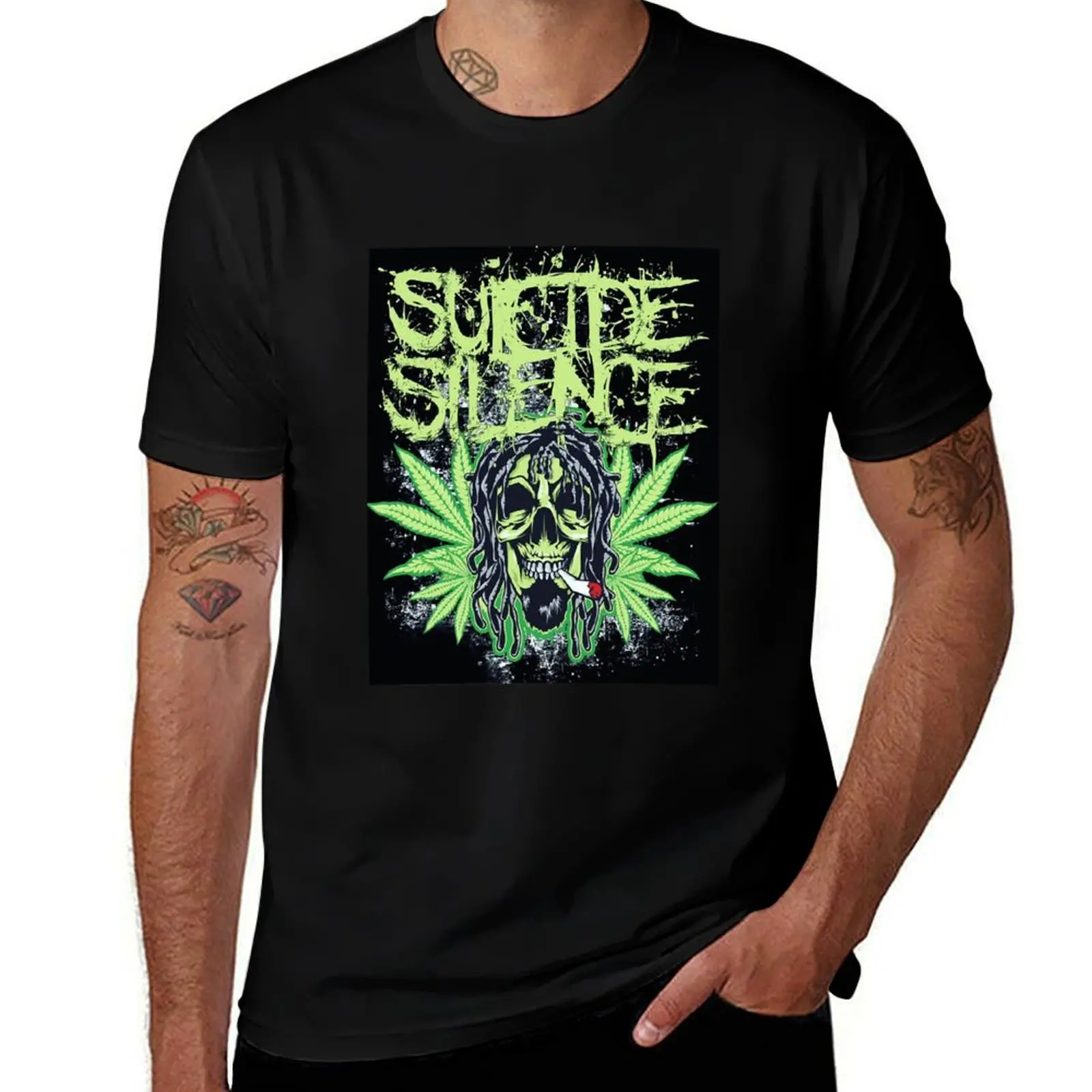 A Bloodsoaked Symphony Logo Weedskull Tengkorak Ngudud Gift For Fans T-Shirt Casual All Match Tee Shirt for Men