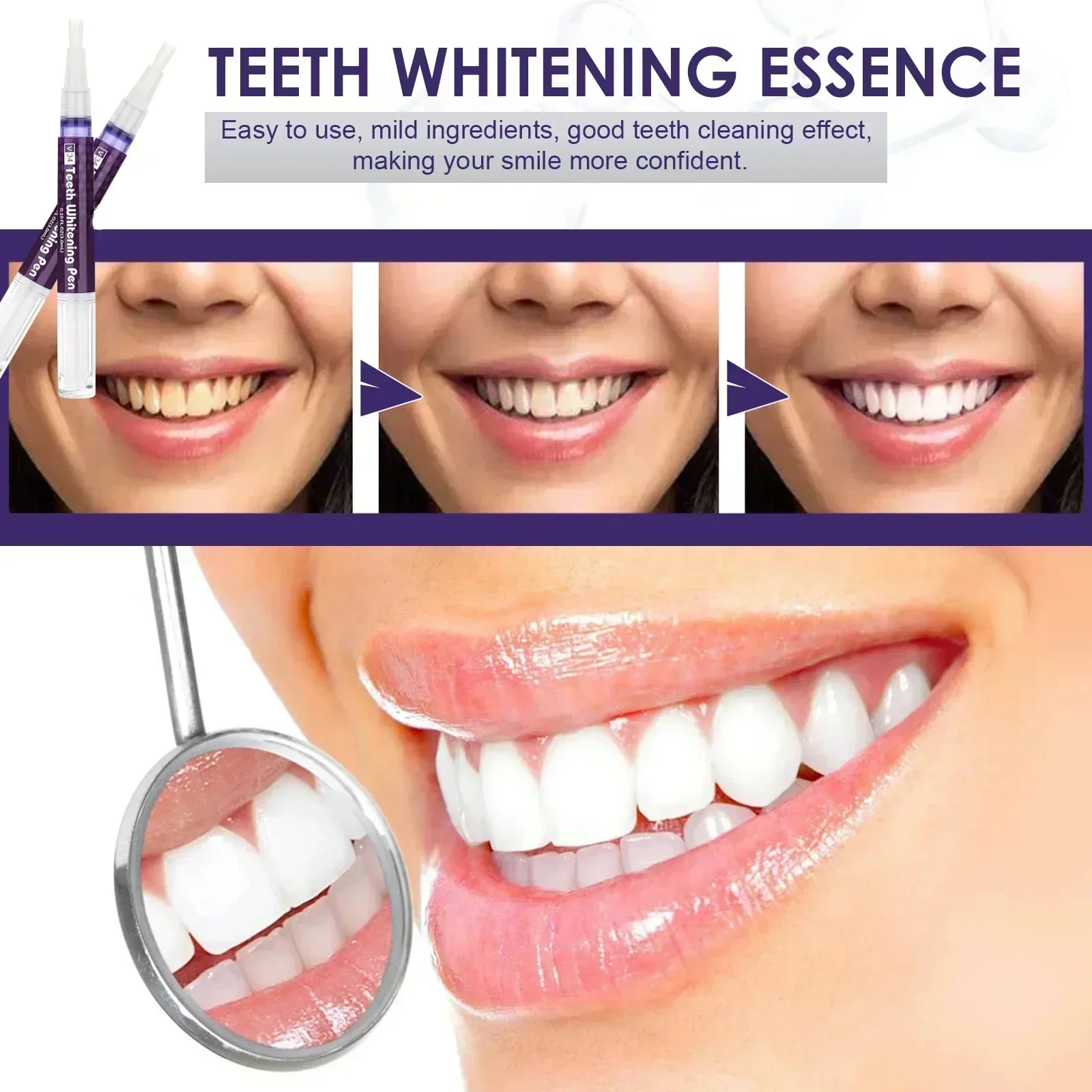 Tooth Whitening Pen Dazzling White Teeth Whitening Pen Instant Teeth Brightening Pen Brighten Your Smile Tooth Hygiene Care Tool