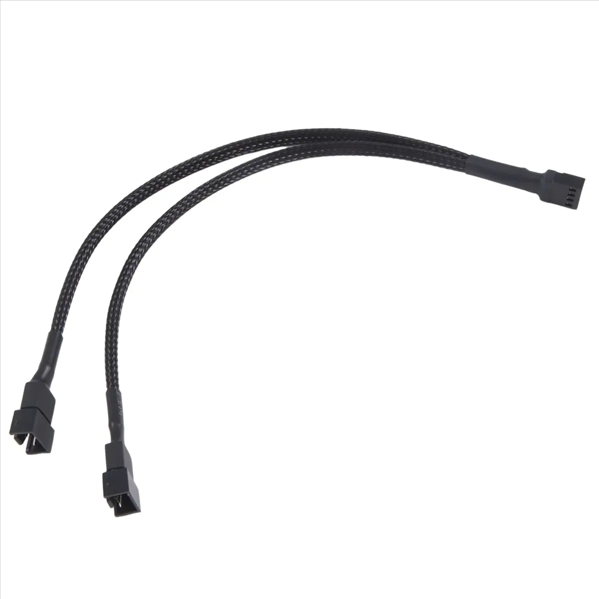 

(BAAY) Кабель-разветвитель Y-образный плетеный 1-на-2, 3/4-контактный штекер PWM, удлинительный кабель-адаптер для вентиляторов ПК