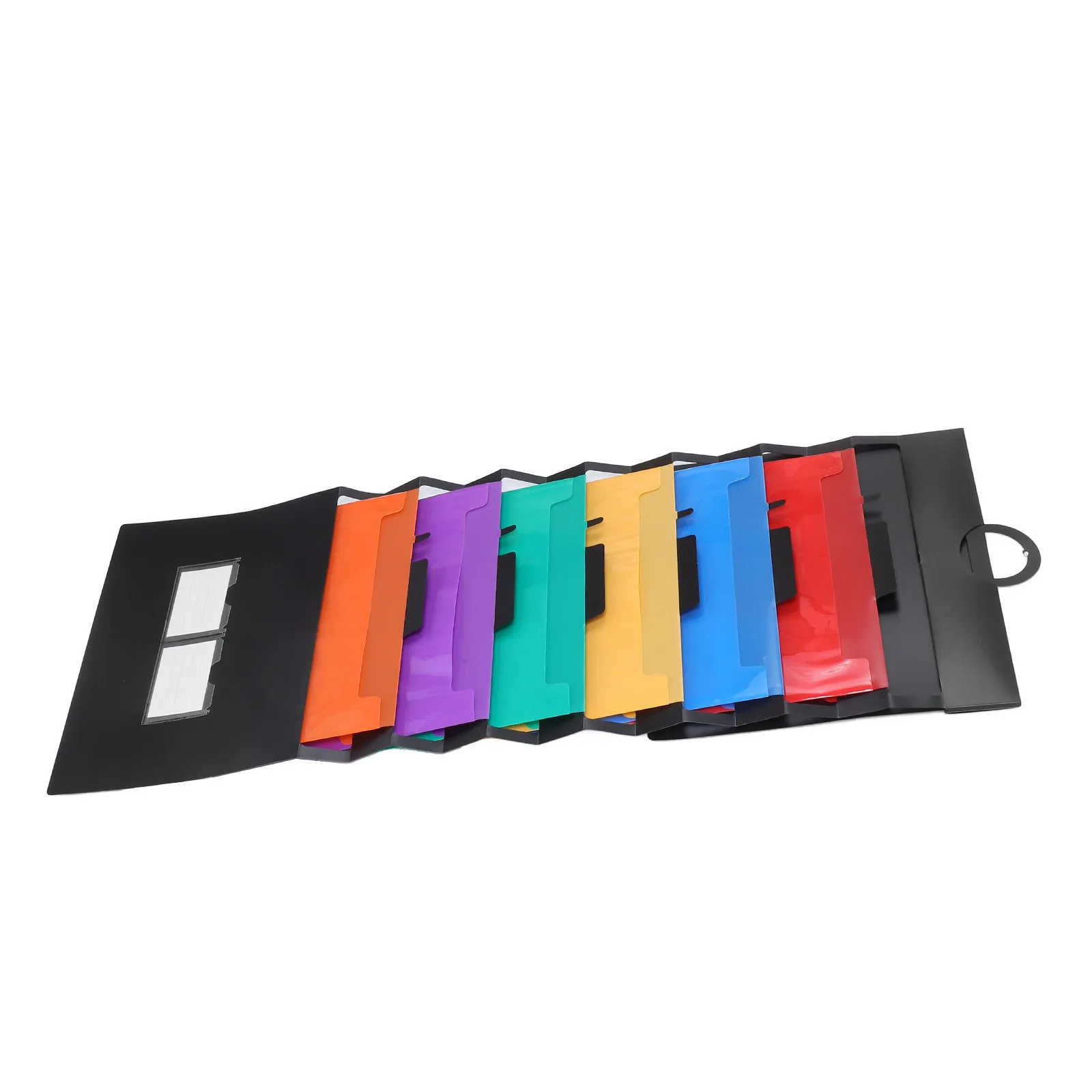 Portable Rainbow Accordion Pocket File Organizer Wall Hanging 6 Compartment Document Holder for Home Office Paper Mail Receipt