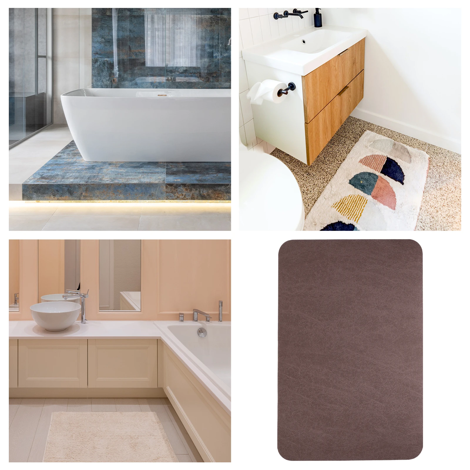 

Non-Slip Floor Bathroom Rug Super Absorbent Quick Drying Decorative Water Absorption Mat For Home Entryway Kitchen Laundry Room