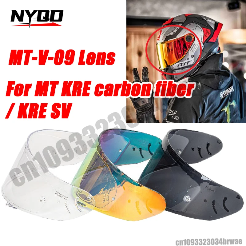 

MT-V-09 Helmet Shield Helmet Glass for MT KRE MT KRE SV Motorcycle Helmet MT-V-09 Replacement Shield for MT Capacete Visor