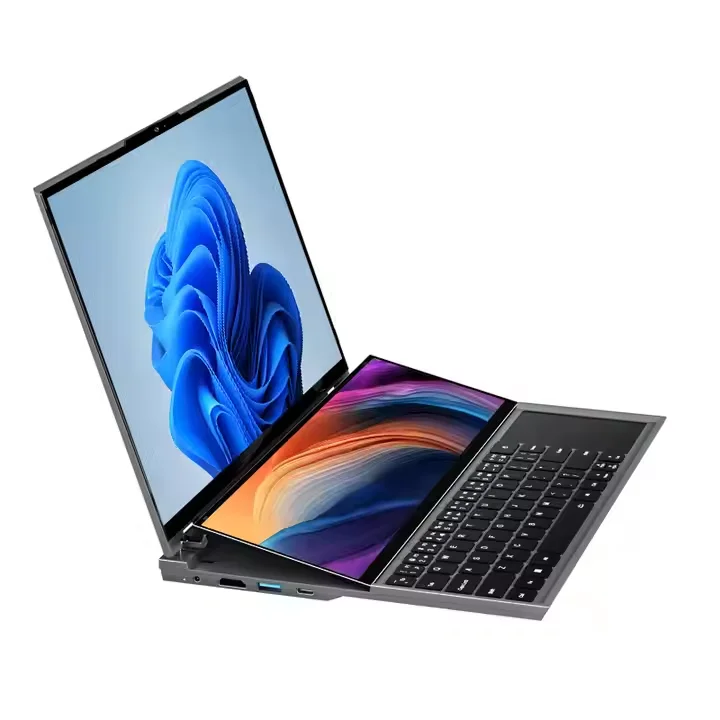 New Style High Quality  Dual Screen 20mm Thickness with English Keyboard Laptop for Business Integrated graphics