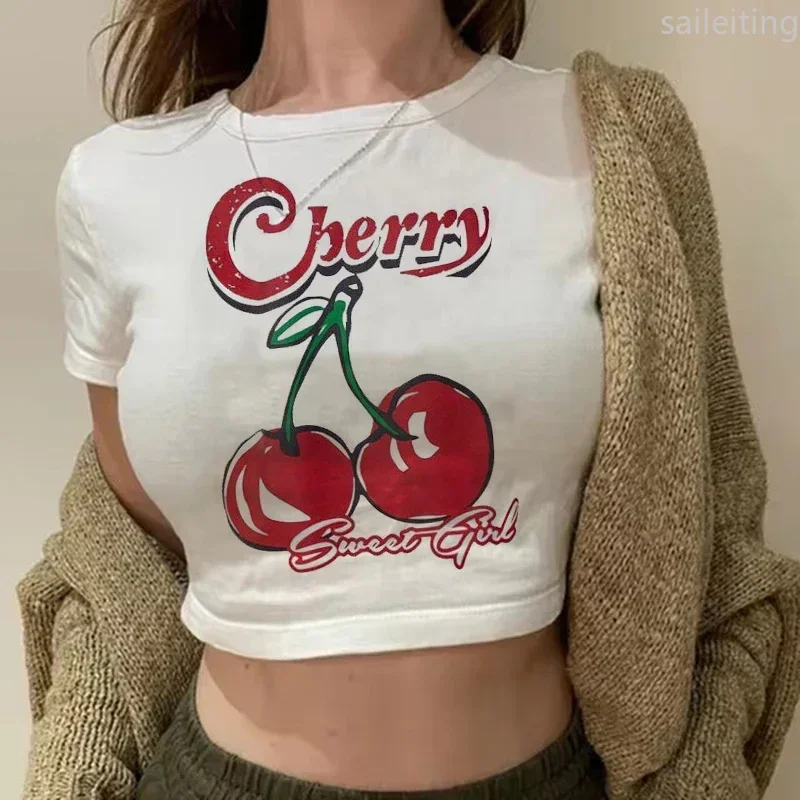 أعلى كورتو دي سيريزا y فستان دي لوس 90 camisetas غير رسمية camiseta gotica camiseta recortada de los anos 90 camisetas de