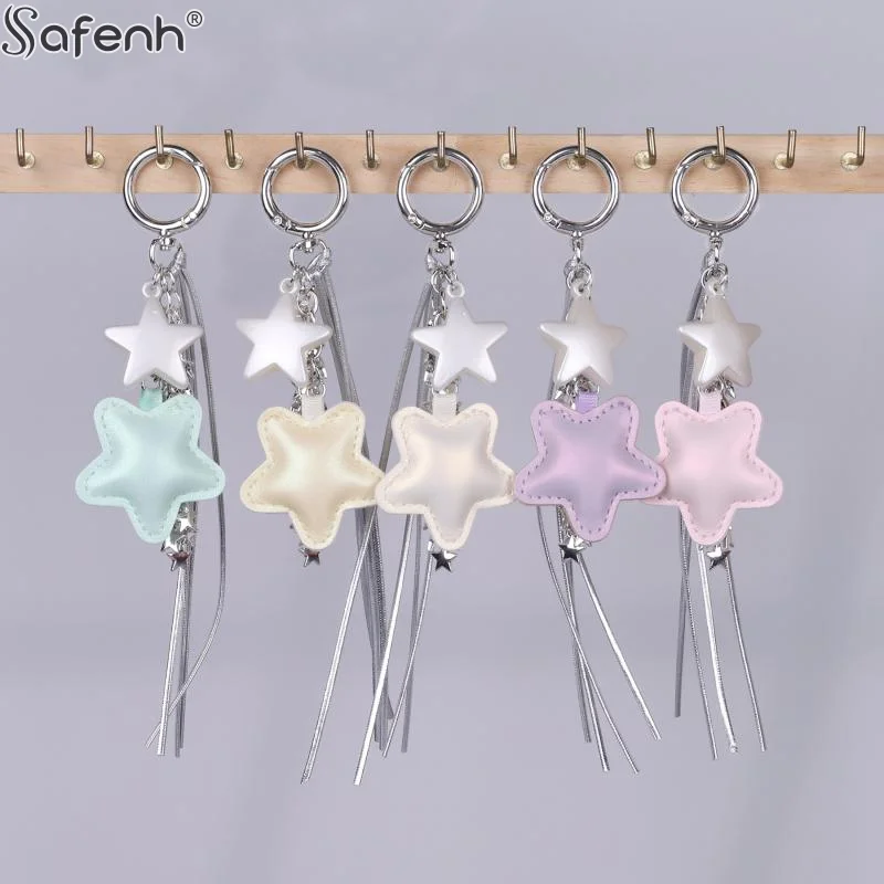 1 قطعة سلسلة المفاتيح ستار الموضة Y2K الحلو ستار شرابة كيرينغ سيارة مفتاح حامل حقيبة الفتيات قلادة الديكور لأفضل صديق الهدايا #2