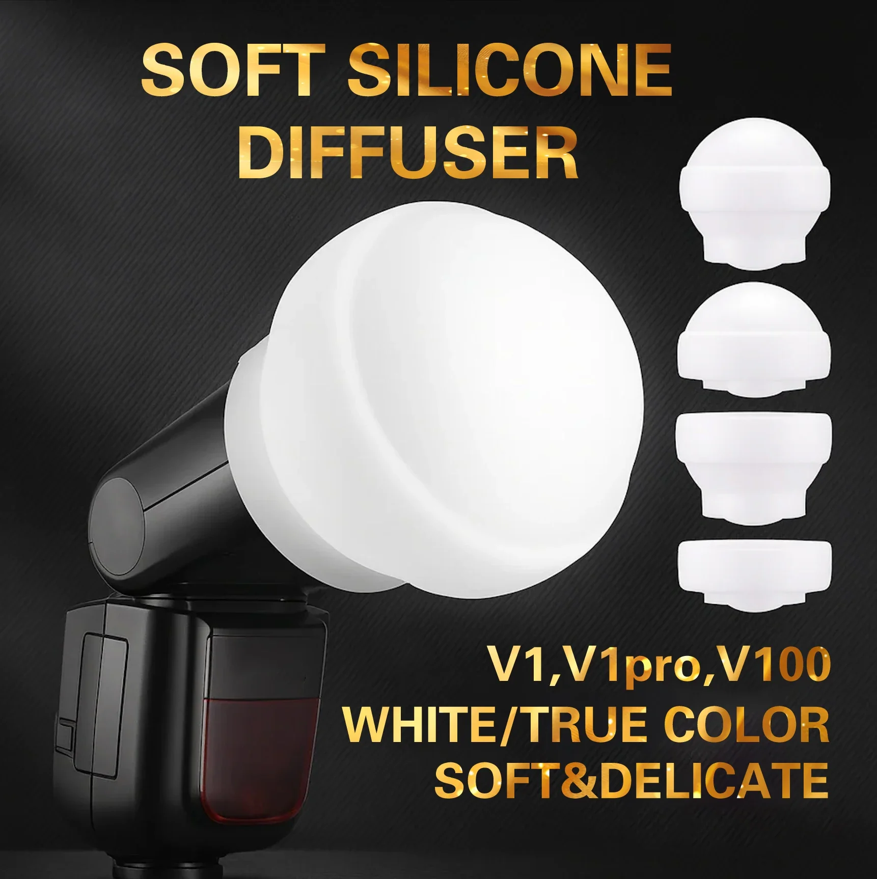 Picture 4: AK-R22 Silicone Soft Ball Diffuser for V1 Round Head Flash, AD100pro & H200R Speedlite