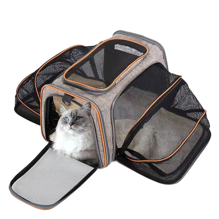 Pet Bag for Going Out Portable Breathable and Expandable Portable Cat Bag with Large Capacity Two Small Cats Going Out Backpack