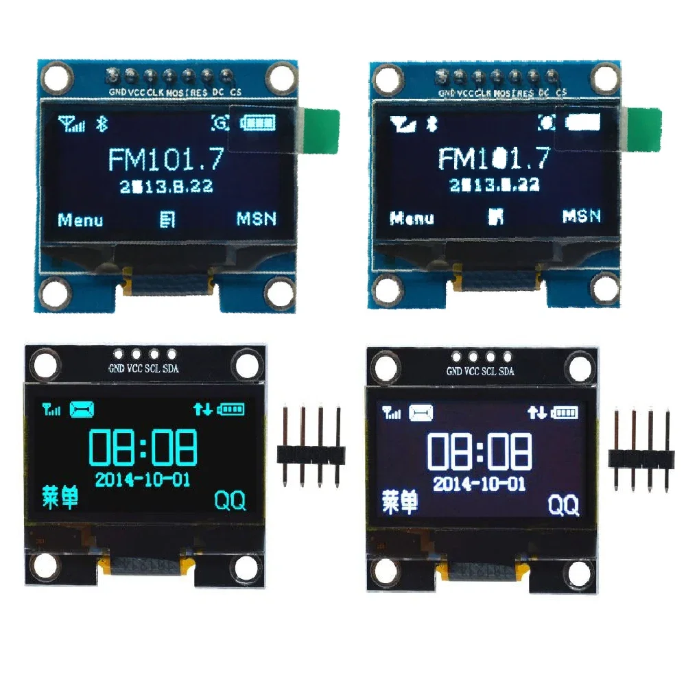 1.3 inch 1.3 inch OLED LCD Display module 4 pin 7 pin IIC SPI interface SH1106 Chip 128X64 LCD display board with Pin head