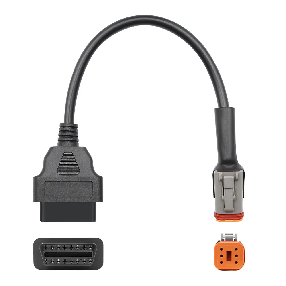4Pin 6pin To 16Pin Motorcycle Diagnostic Cable Motorbikes OBDii Extension Connector OBD Adaptors For Harley Davidson