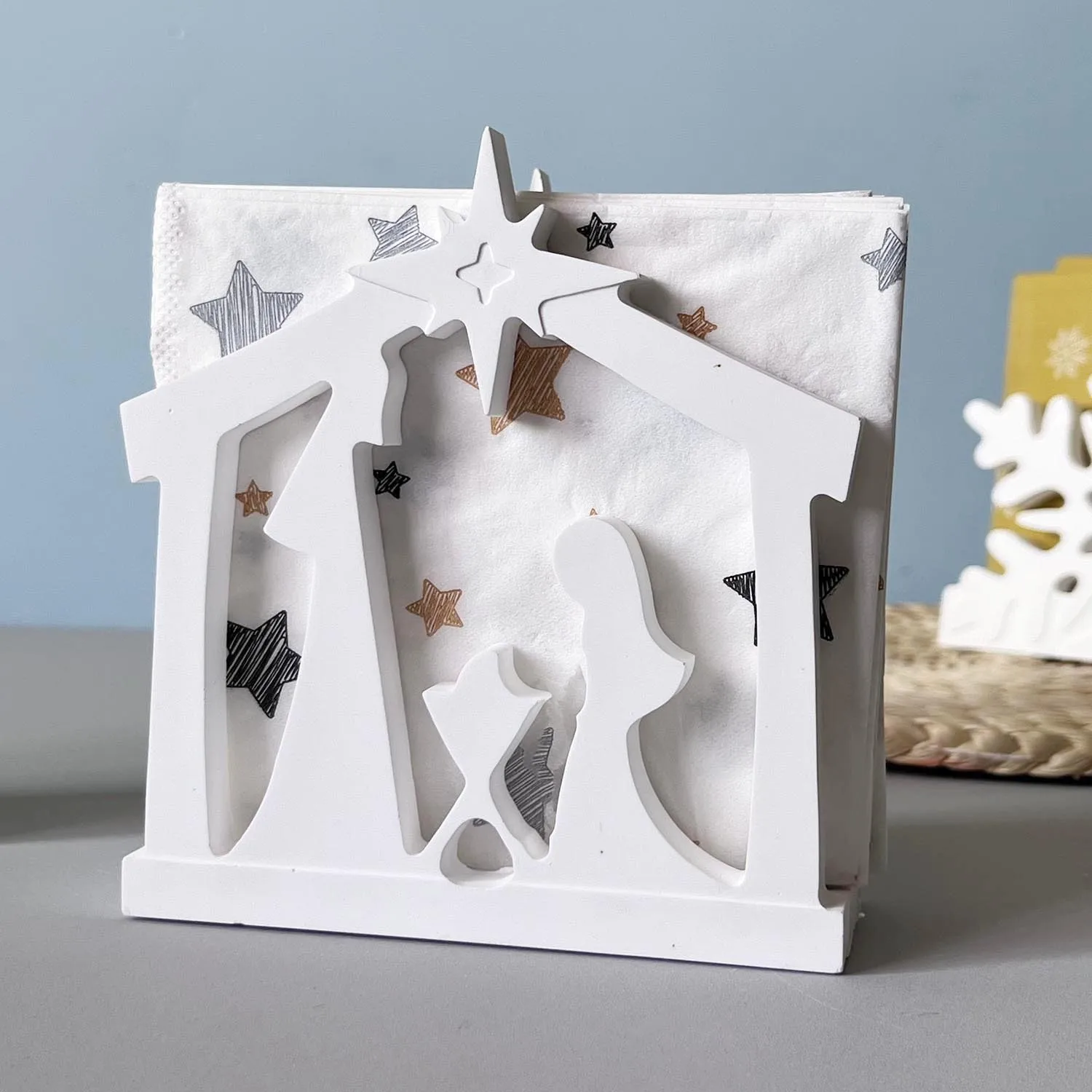 

Форма для рождественской елки, легкая форма для рождественской салфетки, форма-органайзер для снежинок, универсальная гипсовая форма для капель для рабочего пространства