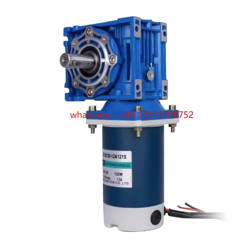 

12V/24V Worm Reducer DC Deceleration Motor 120W High Torque RV40 Speed Regulating Brush DC Motor NMRV40