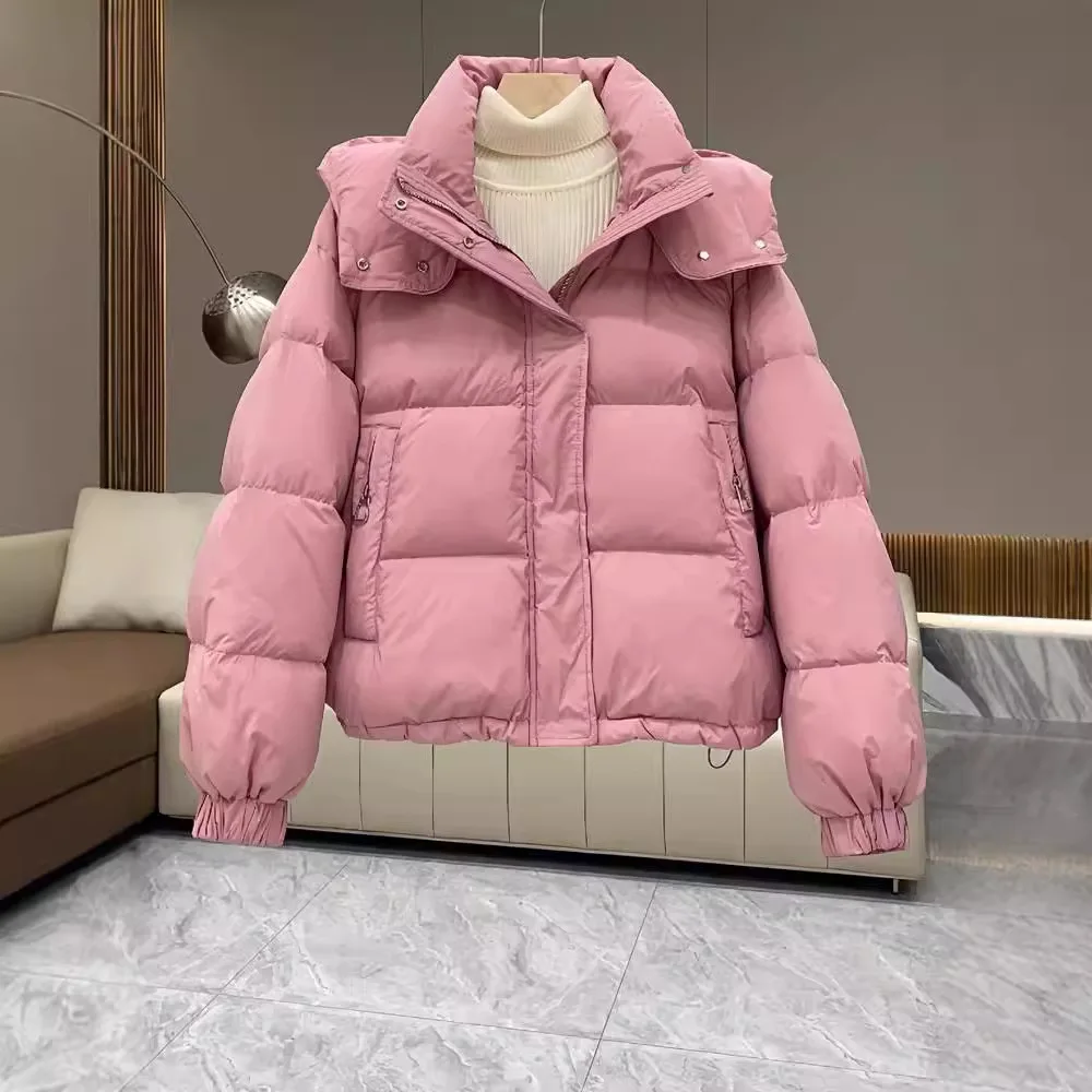 

Padded jacket women's hoodie women's 2025 short down padded jacket winter jacket versatile