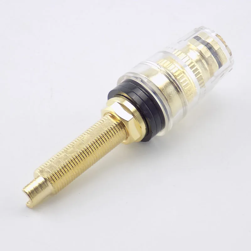 Brass Long Binding Post Connector, Audio Speaker Amplifier, Audio Adapter, 4mm Banana Plug, Terminal Conectores, D5, 2Pcs