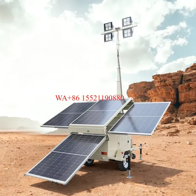 WMWMNU for Outdoor Wind Power Solar Light Tower Mobile Efficient Lighting Solution Best Price