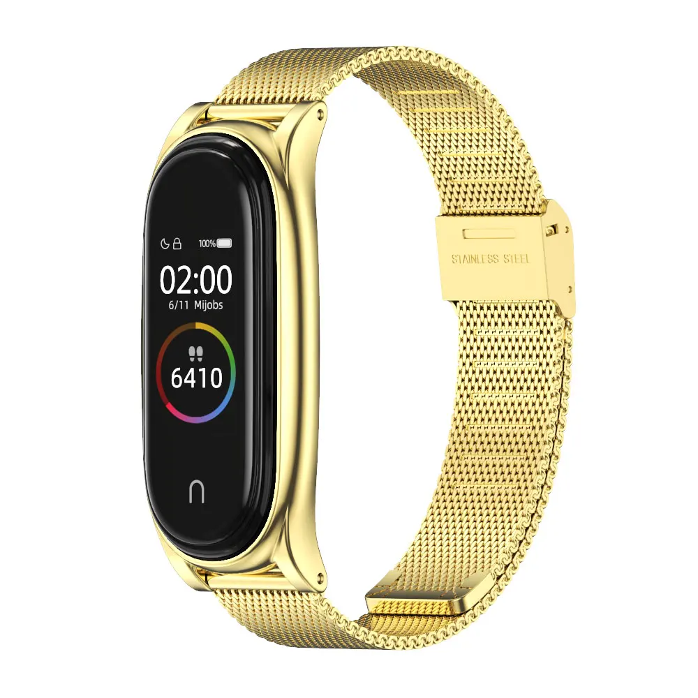 Per Xiaomi Mi Band 6 5 4 3 cinturino cinturino da polso in metallo cinturino NFC versione globale accessori di ricambio cinturino