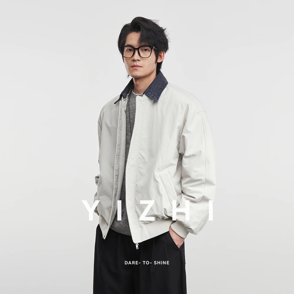 

Модный мужской 90 белый утиный пух сращенный ​ ​ Джинсовый пуховик с лацканами, зима 2024, новый теплый тренд, верхнее пальто с длинными рукавами, куртка