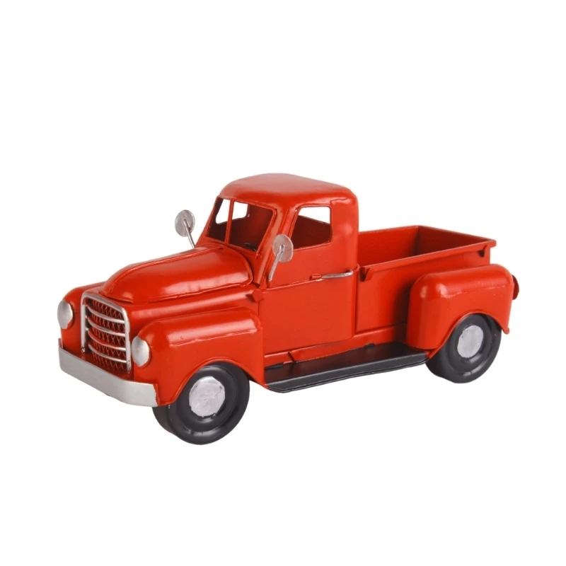  Farmhouse Metal Truck Decor Vintage Tree  Flower Pickup Car Model Table Centerpiece Decor