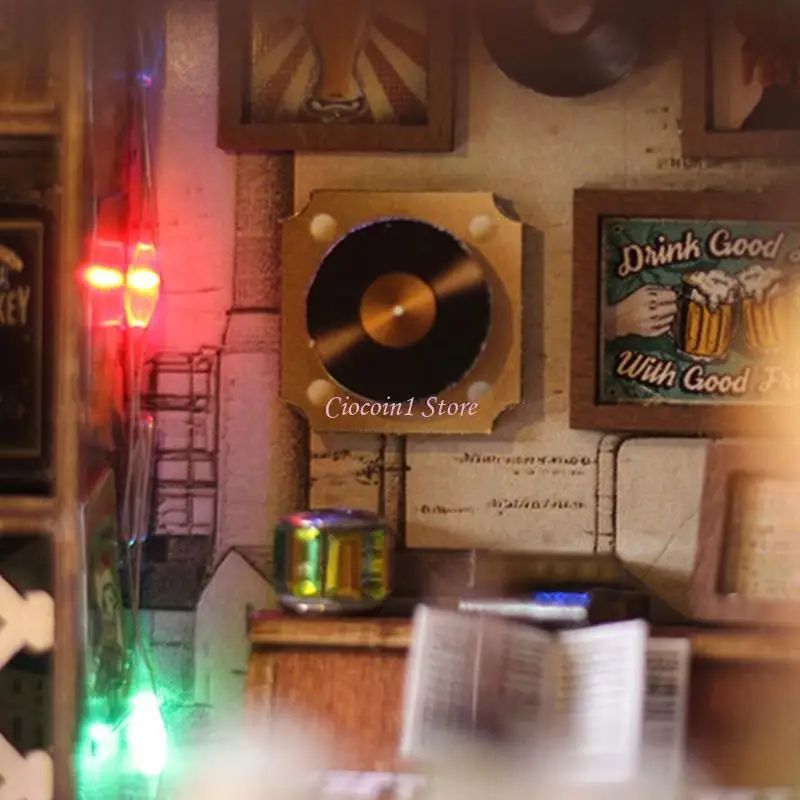 Y1UB – ensemble maisons poupées miniatures faites à main, ensemble construction modèles artisanaux en bois pour