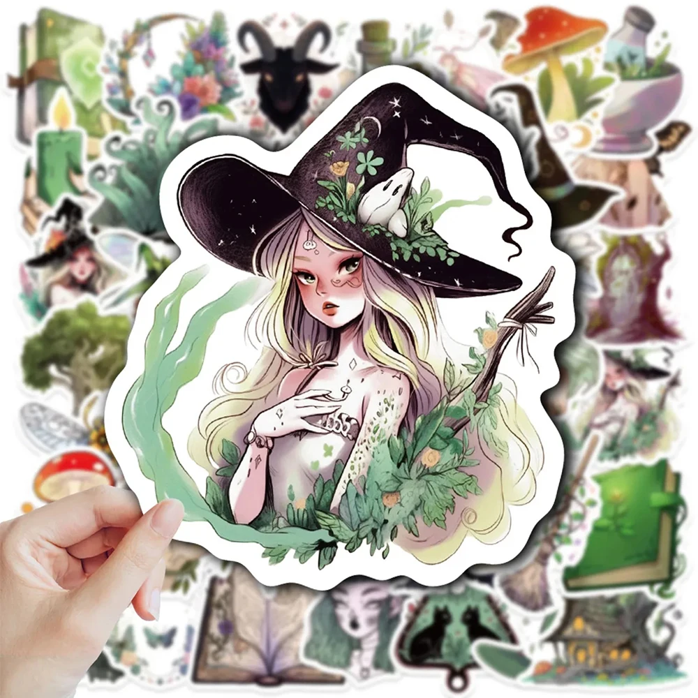 10/30/50PCS Kawaii Forest Witch Decoration Scrapbooking PVC Sticker Aesthetic Korean Stationery School Supplies for Kids image 5