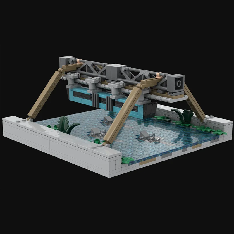 City Transportation Car Street View Model DIY MOC Building Bricks Aerial Cable Car Modular Technology Holiday Assemble Toys Suit
