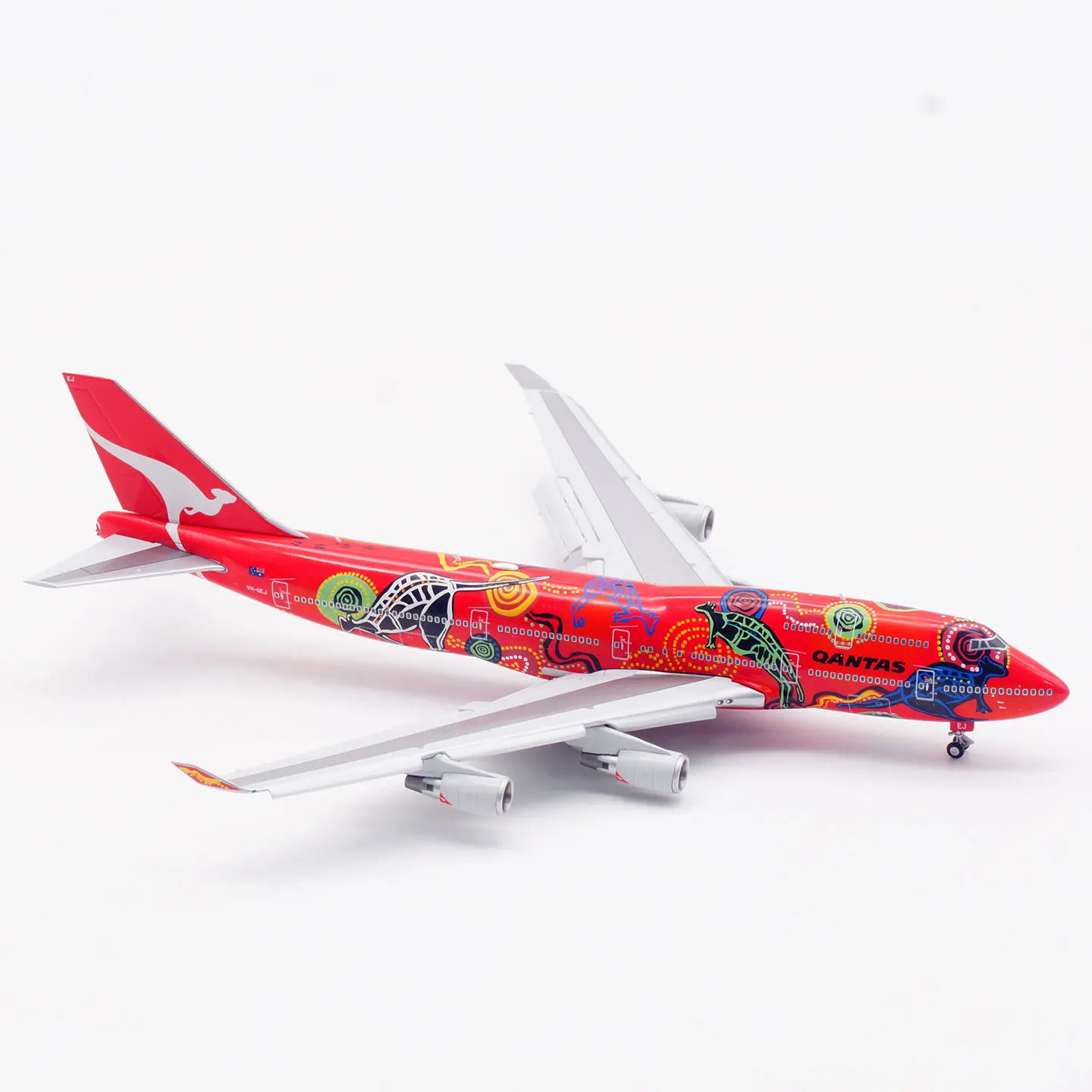 

B616501F Alloy Collectible Plane Gift HX Model 1:400 Qantas Airways Boeing B747-400 Diecast Aircraft Jet Model VH-OEJ Flaps Down