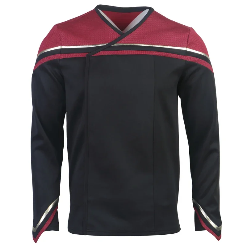 Star Picard 2 Rek Kapitan Admiral Czerwone mundury Cosplay Starfleet Koszula Kostiumy ST Halloween Party Prop