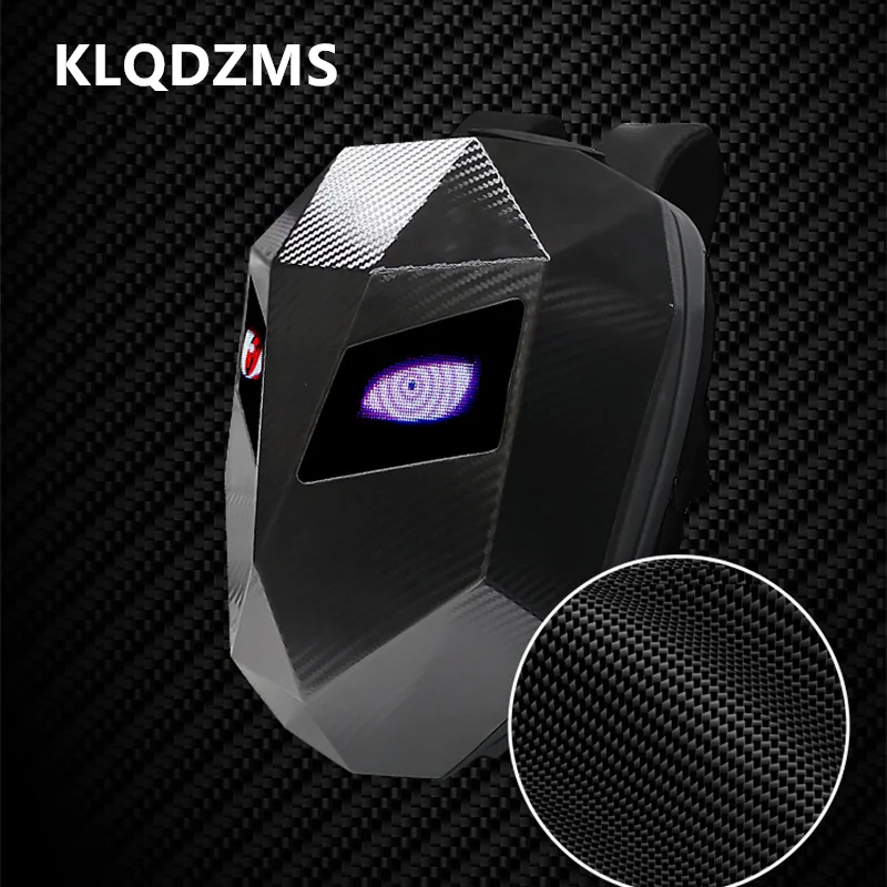 

KLQDZMS LED Light-emitting Backpack Men's Motorcycle Shoulder Bag PC Laptop Waterproof School Bag Motorcycle Helmet Backpacks
