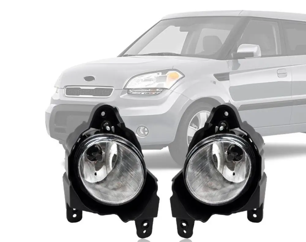 

car bumper headlamp Kia Soul fog light Assembly 2010~2013y car accessories harness wire+ON/OFF Switch Kia Soul headlight