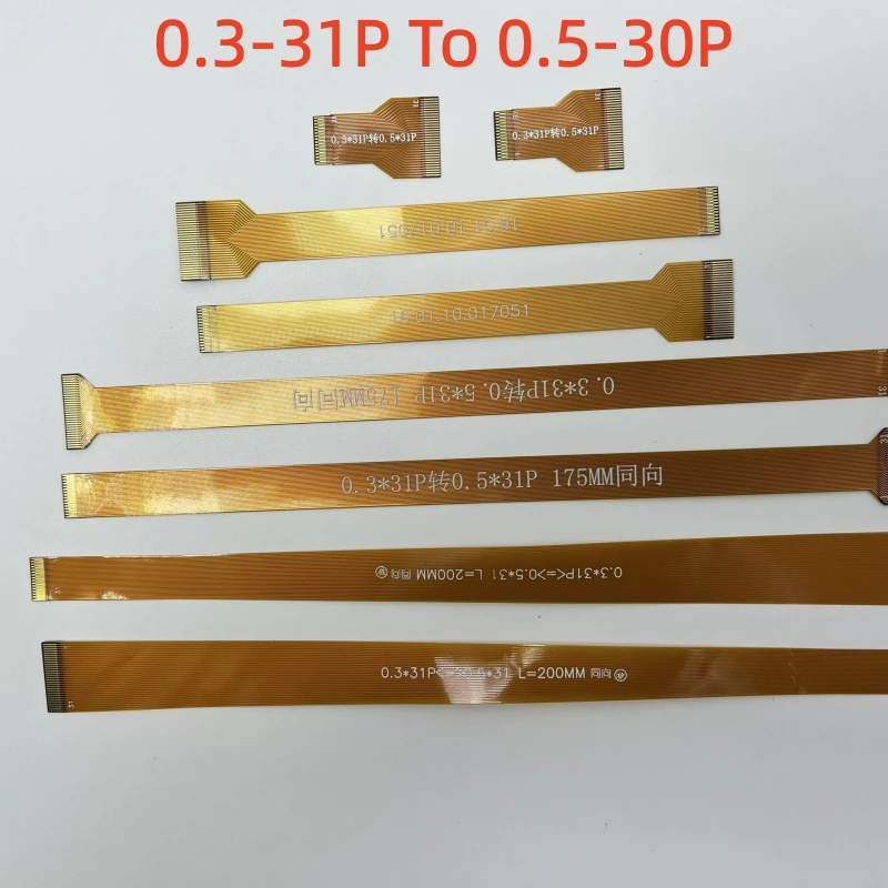 1pcs Fpc Flexible Cable 0.3mm Pitch To 0.5mm Pitch 31p 0.3mm-31p To 0.5mm-31p Patch Cord