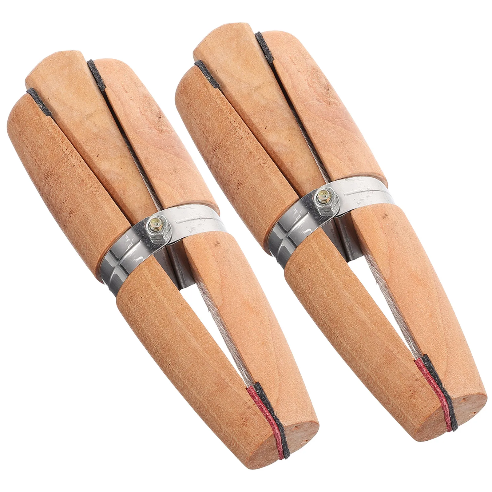 2pcs Wooden Ring Clamp For Jewelry Making Tools Handheld Wood Vise Clamp For Ring Repair Polishing Essential Jewelers Hand Tool