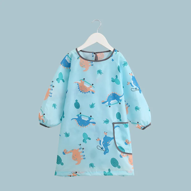 Blusa con pintura para niños, delantal pequeño de manga larga, impermeable y antisuciedad, Baberos artísticos para guardería