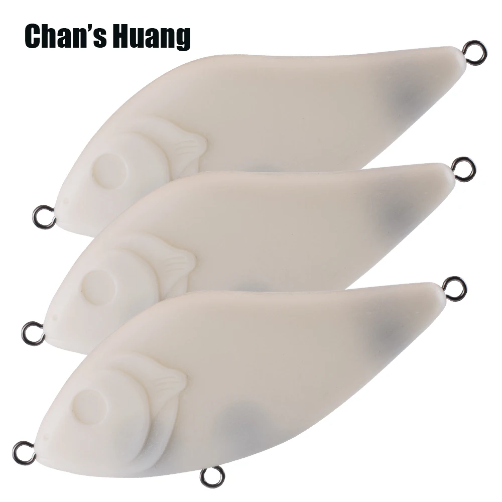 Chan's Huang 5-10PCS / LOT 3.94IN / 2.76IN Slider Hard Bait Sinking Lure Unpainted Jerkbait Blanks For Pike Musky Killer Fishing