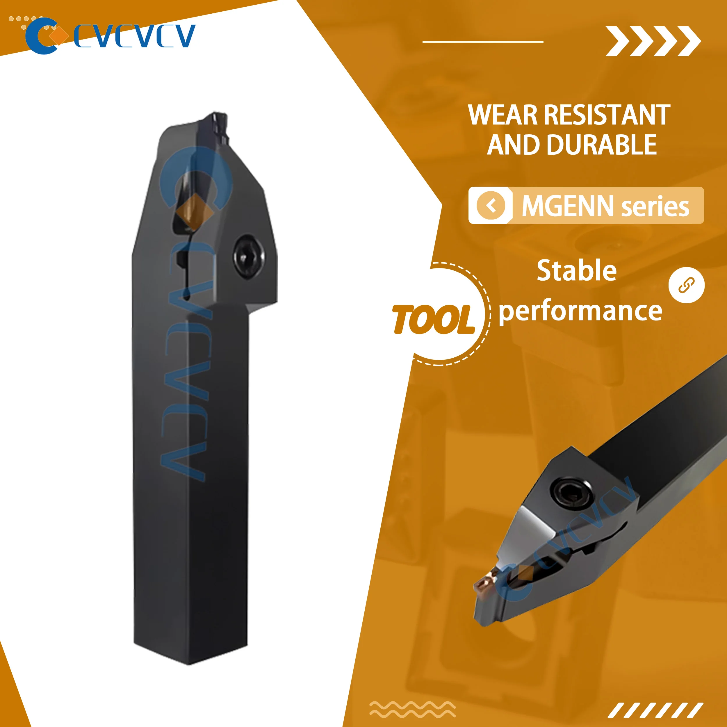 

MGENN Mid Mounted Short Blades Groove Tool Holder 2020/2525 CNC Lathe Cutting Depth Tools Earthquake Resistant Short Blades Bar
