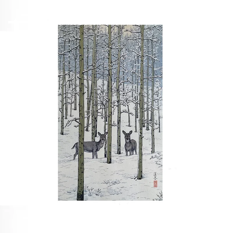 Aspen  by Toshi Yoshida (1911–1995), Art Print Canvas Poster, Living Room Decor