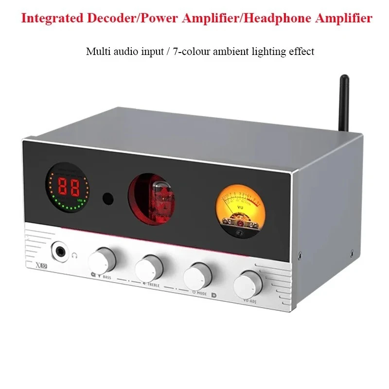 Multi-function HIFI Tube Power Amplifier ECC83 Tube Bluetooth 5.4 TDA7498E Chip 160W * 2 Output Power Audiophile Amplifier