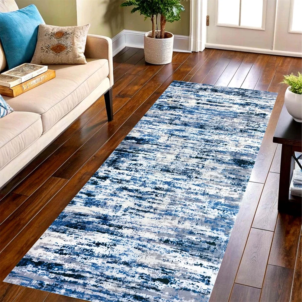 Commercial Printing House - Blue Grey Brush Stroke Long Runner