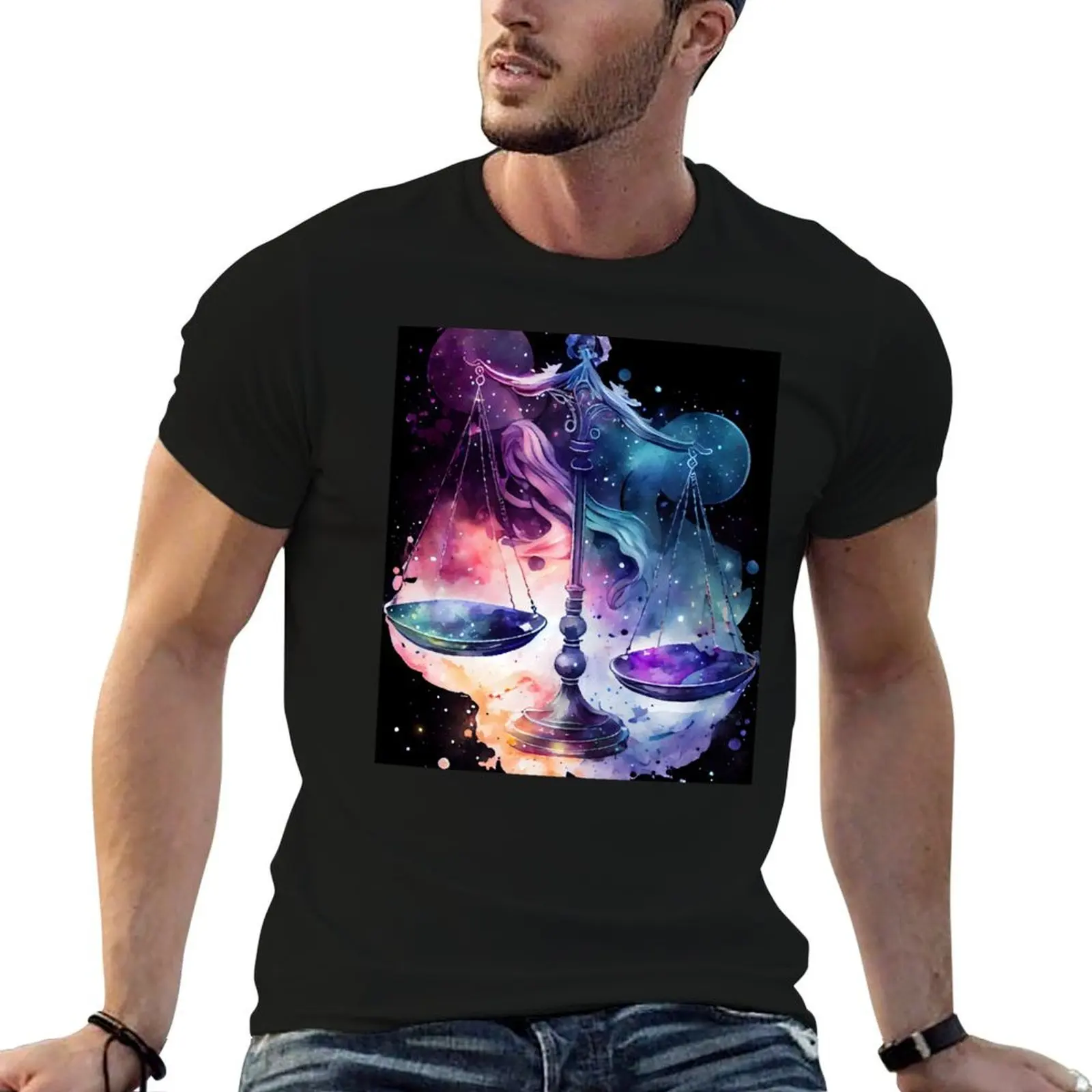 

Libra Zodiac T-Shirt t shirt men 100% cotton luxury brand anime tshirt man tshirt T-Shirt