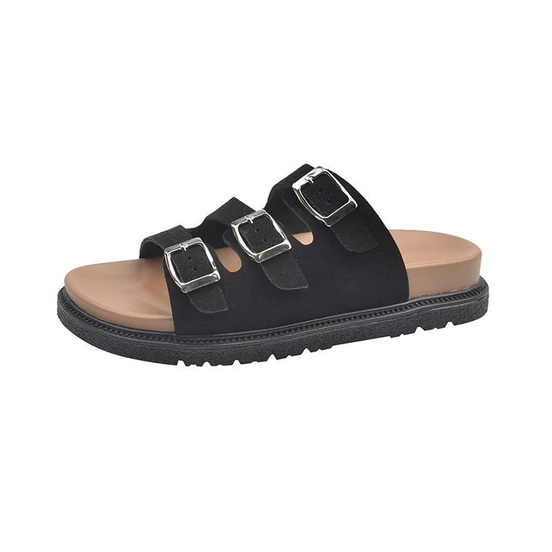 

2025 Brand Shoes for Women Rome Women's Slippers Fashion Open Toe Casual Slippers Women Summer Best Seller Solid Flat Slippers