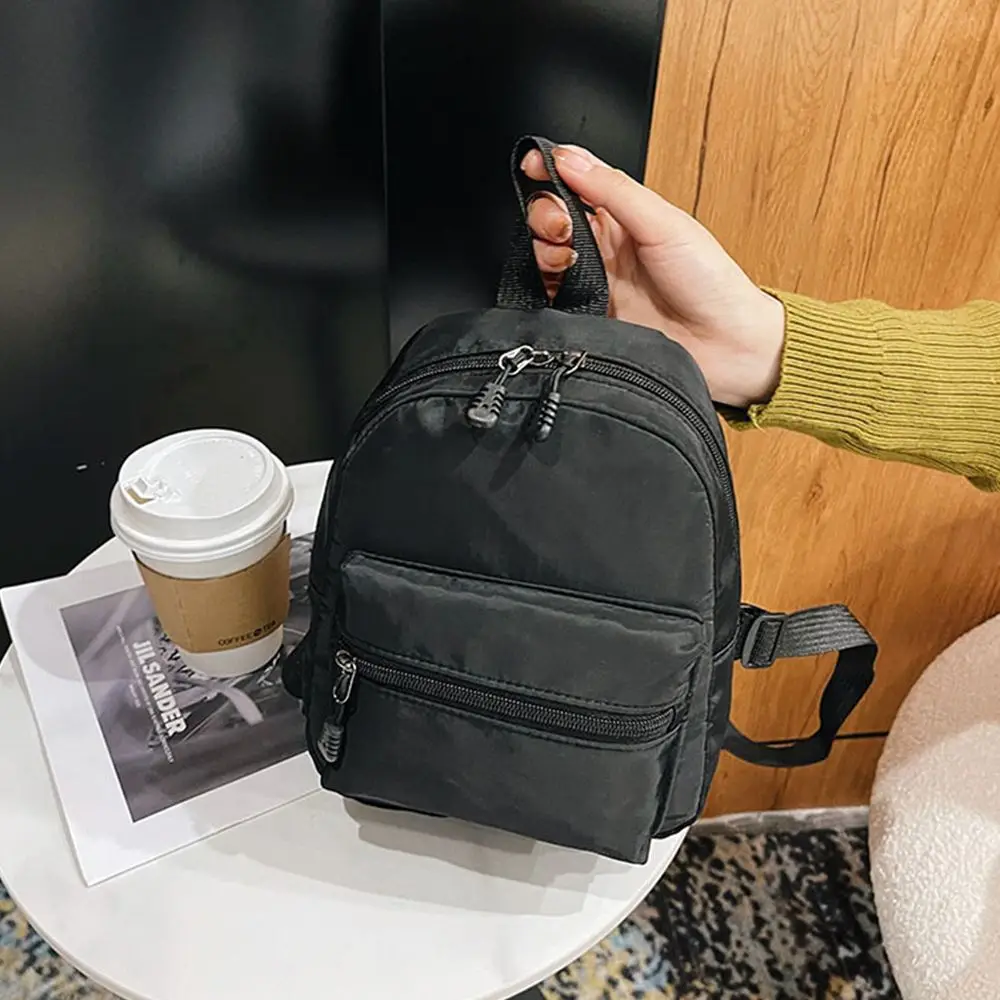 Women Nylon Fashion Small School Bags Female Bag Mini Backpacks White Rucksack