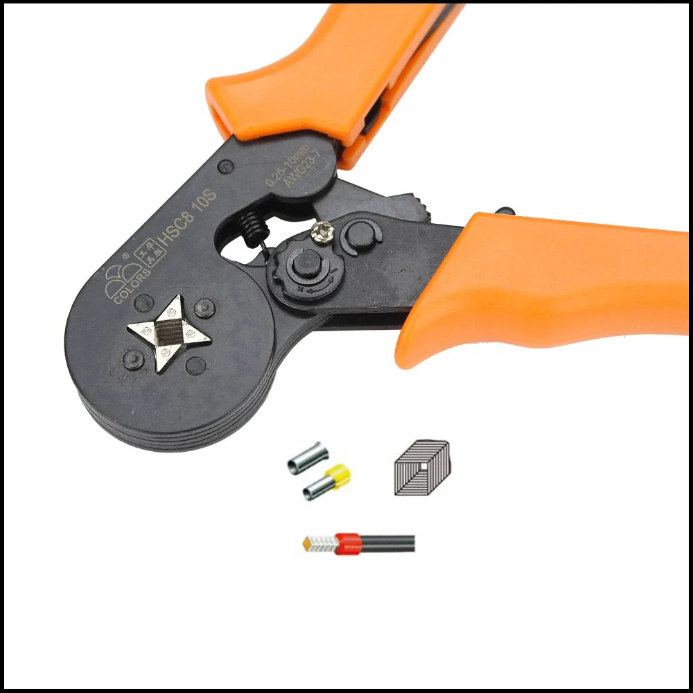 tool HSC8-10S Mini self-adjustable crimping pliers 23-7AWG 0.25-10.0mm2 length 175mm