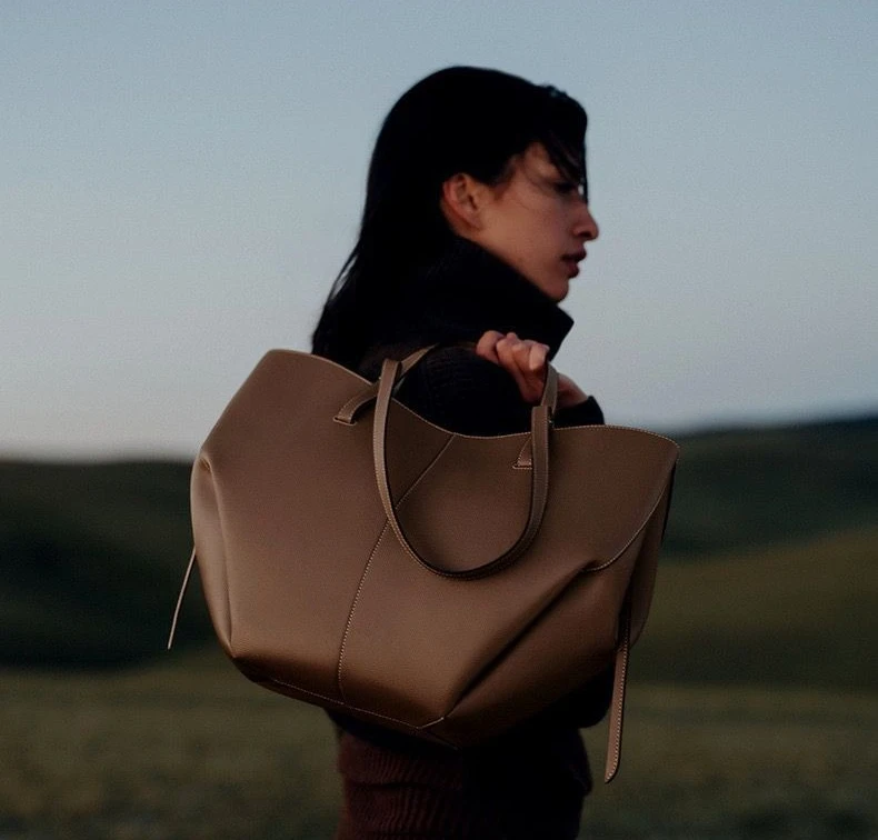 حقيبة جناح فرنسية عصرية من الجلد الطبيعي حقيبة كتف ذات سعة كبيرة محمولة باليد تحت الإبط، هدية جيدة #1