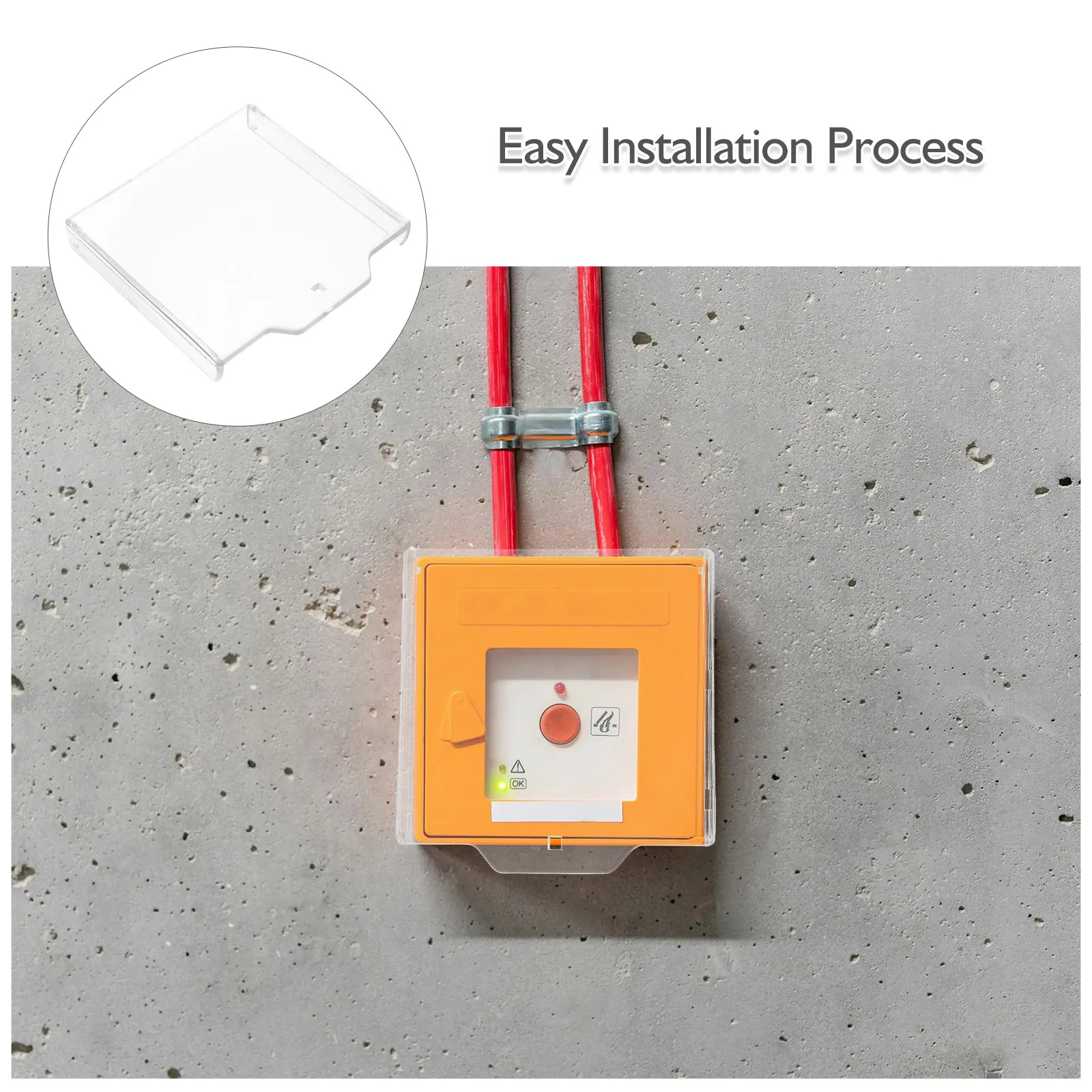 10Pcs Fire Alarm Cover Transparent Protective Shield for Wall Switches Prevent Accidental Trigger Clear Fire Call
